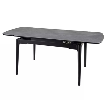 Jedálenský stôl SENTO sivá lesklá/čierna 2