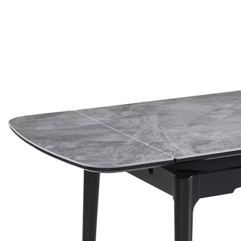 Jedálenský stôl SENTO sivá lesklá/čierna 5