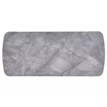 Jedálenský stôl SENTO sivá lesklá/čierna 6