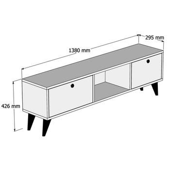 TV stolík SERENAT orech/čierna 3