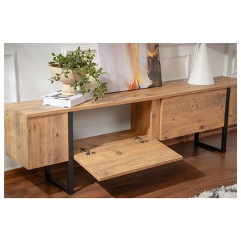 TV stolík SERENITY borovica atlantic/čierna 5