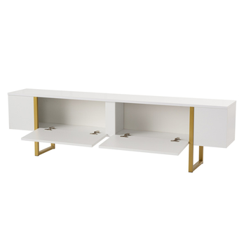 TV stolík SERENITY biela/zlatá 2