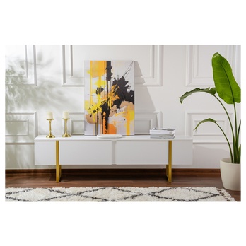 TV stolík SERENITY biela/zlatá 6