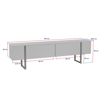 TV stolík SERENITY biela/zlatá 7