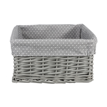 Regálový košík SERGIO sivá, šírka 48 cm 1