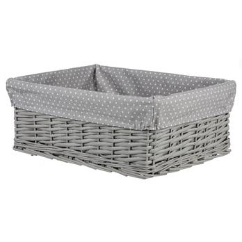 Regálový košík SERGIO sivá, šírka 48 cm 2