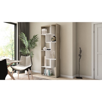 Knižnica SERPENT dub sonoma/biela 1