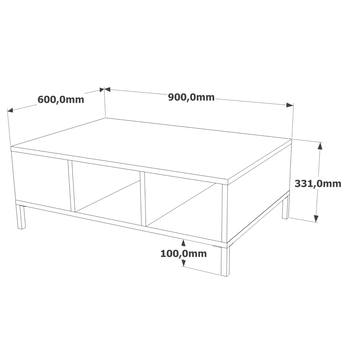 Konferenčný stolík SESMO borovica atlantic/antracitová 4