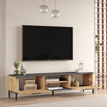 TV komoda SESMO borovica atlantic/antracitová 2