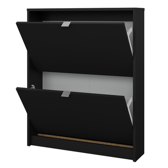 Skrinka na topánky SEVERNE 1 čierna matná 2