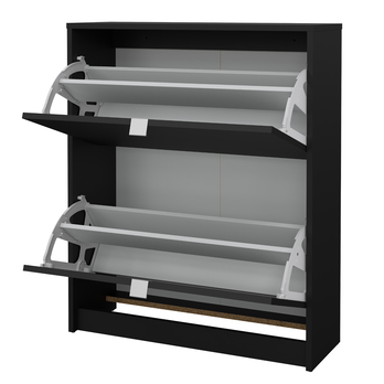 Skrinka na topánky SEVERNE 4 čierna matná 2