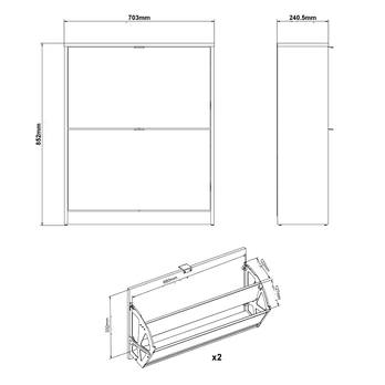Skrinka na topánky SEVERNE 4 čierna matná 9