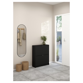 Skrinka na topánky SEVERNE 4 čierna matná 1