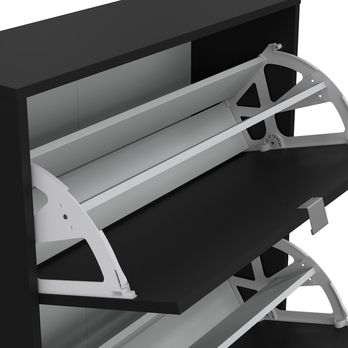 Skrinka na topánky SEVERNE 5 čierna matná 7