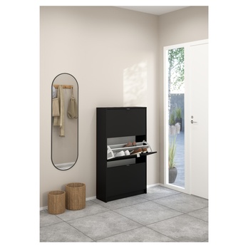 Skrinka na topánky SEVERNE 5 čierna matná 8