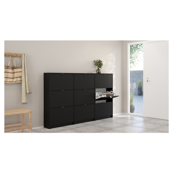 Skrinka na topánky SEVERNE 5 čierna matná 9