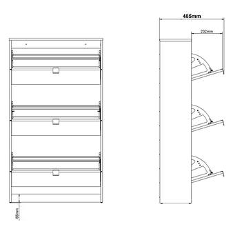 Skrinka na topánky SEVERNE 5 čierna matná 10