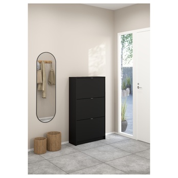 Skrinka na topánky SEVERNE 5 čierna matná 1