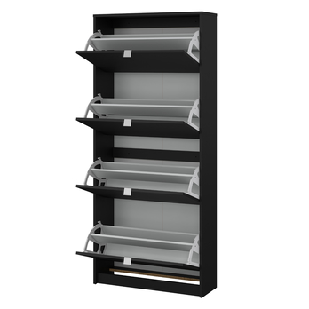 Skrinka na topánky SEVERNE 6 čierna matná 2