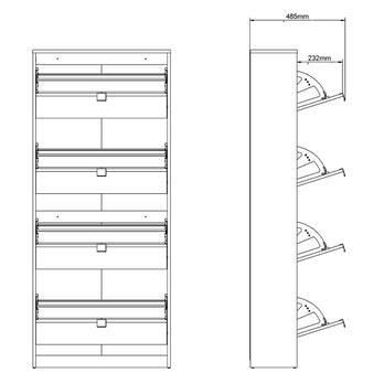 Skrinka na topánky SEVERNE 6 čierna matná 8