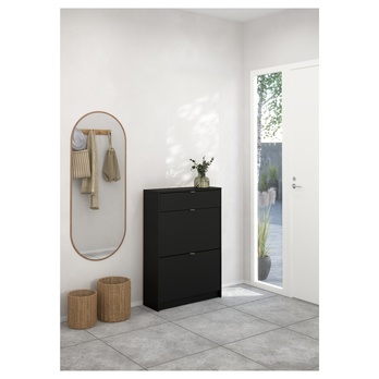 Skrinka na topánky SEVERNE 7 čierna matná 1