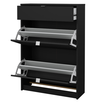 Skrinka na topánky SEVERNE 7 čierna matná 2