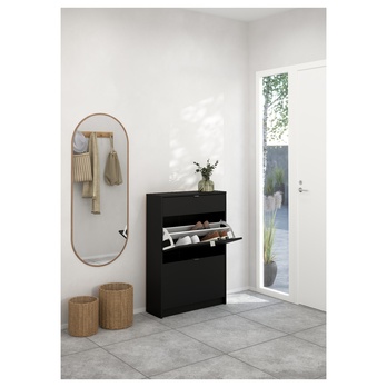 Skrinka na topánky SEVERNE 7 čierna matná 5