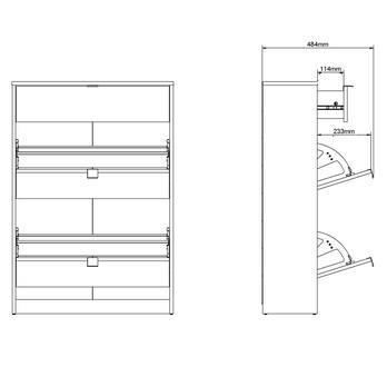 Skrinka na topánky SEVERNE 7 čierna matná 6