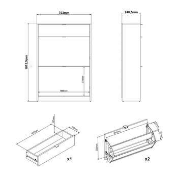 Skrinka na topánky SEVERNE 7 čierna matná 8
