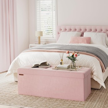 Taburet s úložným priestorom SEY 2 ružová 1