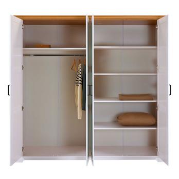 Šatníková skriňa SEYDIE 4D biela/hnedá 3