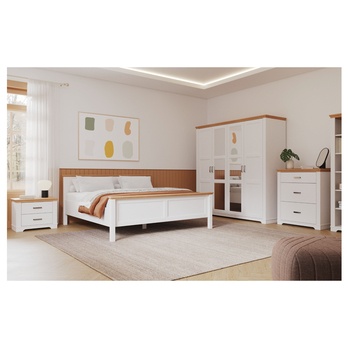 Komoda SEYDIE biela/hnedá 1