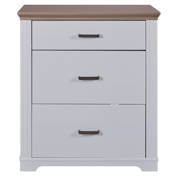 Komoda SEYDIE biela/hnedá 3