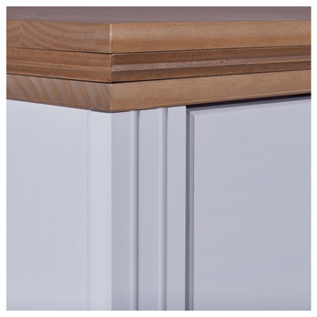 Komoda SEYDIE biela/hnedá 4