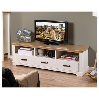 TV stolík SEYDIE biela/hnedá 1