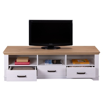 TV stolík SEYDIE biela/hnedá 2