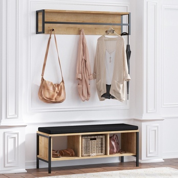 Predsieňová zostava SHANA dub/čierna 2