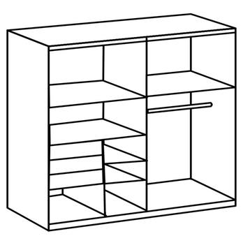 Šatníková skriňa SHANIA II dub/sivá 3