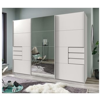 Šatníková skriňa so zrkadlom SHANIA III biela 1