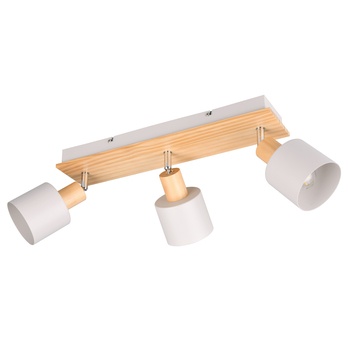 Bodové svietidlo SHANTI 3 svetlé drevo/biela 1
