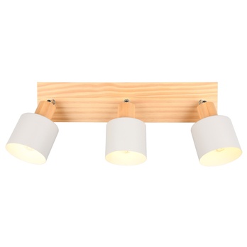 Bodové svietidlo SHANTI 3 svetlé drevo/biela 2