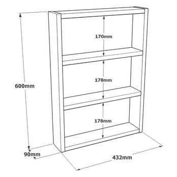 Nástenný regál SHEA borovica atlantská 2