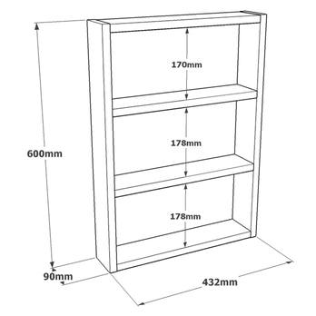 Nástenný regál SHEA antracitová 3