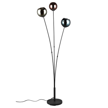 Stojacia lampa SHELDON čierny kov/viacfarebné sklo 2