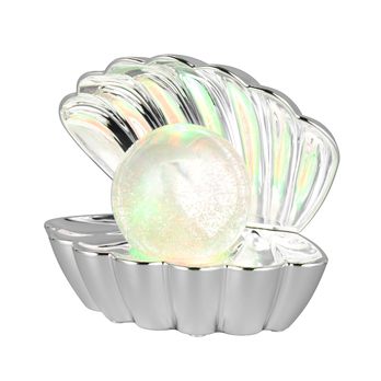 Stolná LED RGB lampa SHELLY ligot/chróm 2
