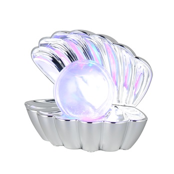 Stolná LED RGB lampa SHELLY ligot/chróm 4