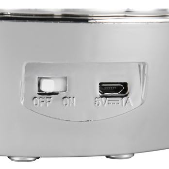 Stolná LED RGB lampa SHELLY ligot/chróm 9