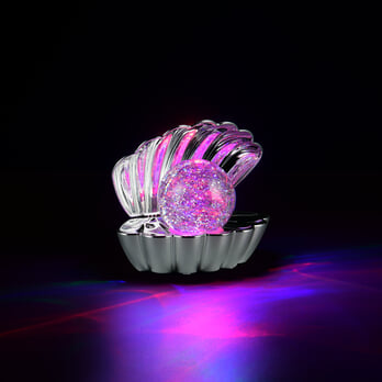 Stolná LED RGB lampa SHELLY ligot/chróm 1