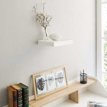 Nástenná polica SHELVY biela, šírka 24 cm 1