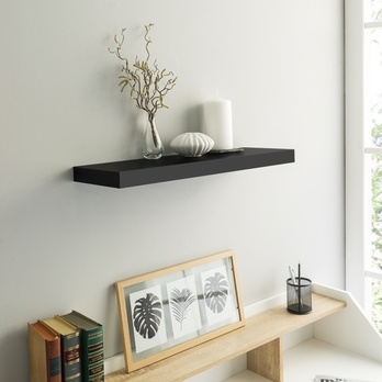 Nástenná polica SHELVY čierna, šírka 60 cm 1